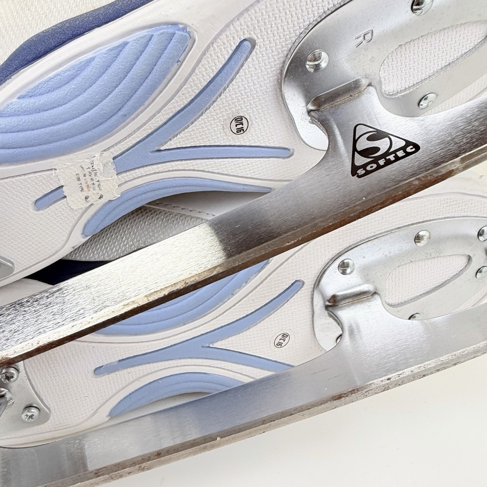 Jackson Softec Ice Skates Women's Size 8 White Blue Figure Recreational - Picture 13 of 16